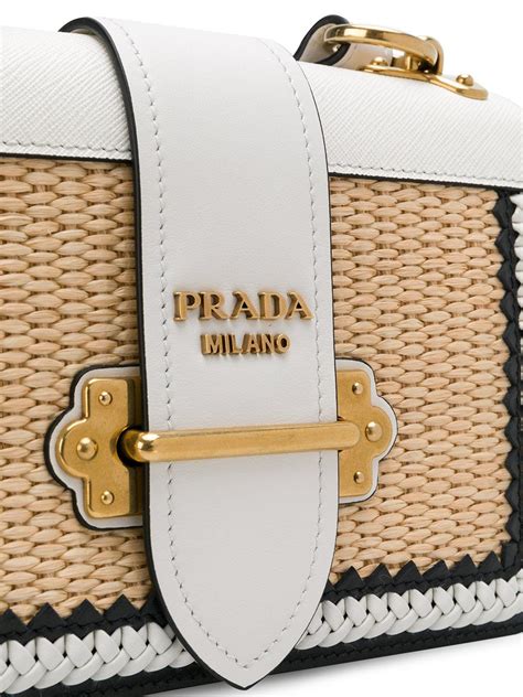 prada raffia cahier bag tab